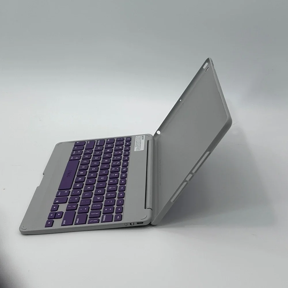 ZAGG Folio Hinged Bluetooth Keyboard Case for iPad Air Purple Gray IDSZF-PU0